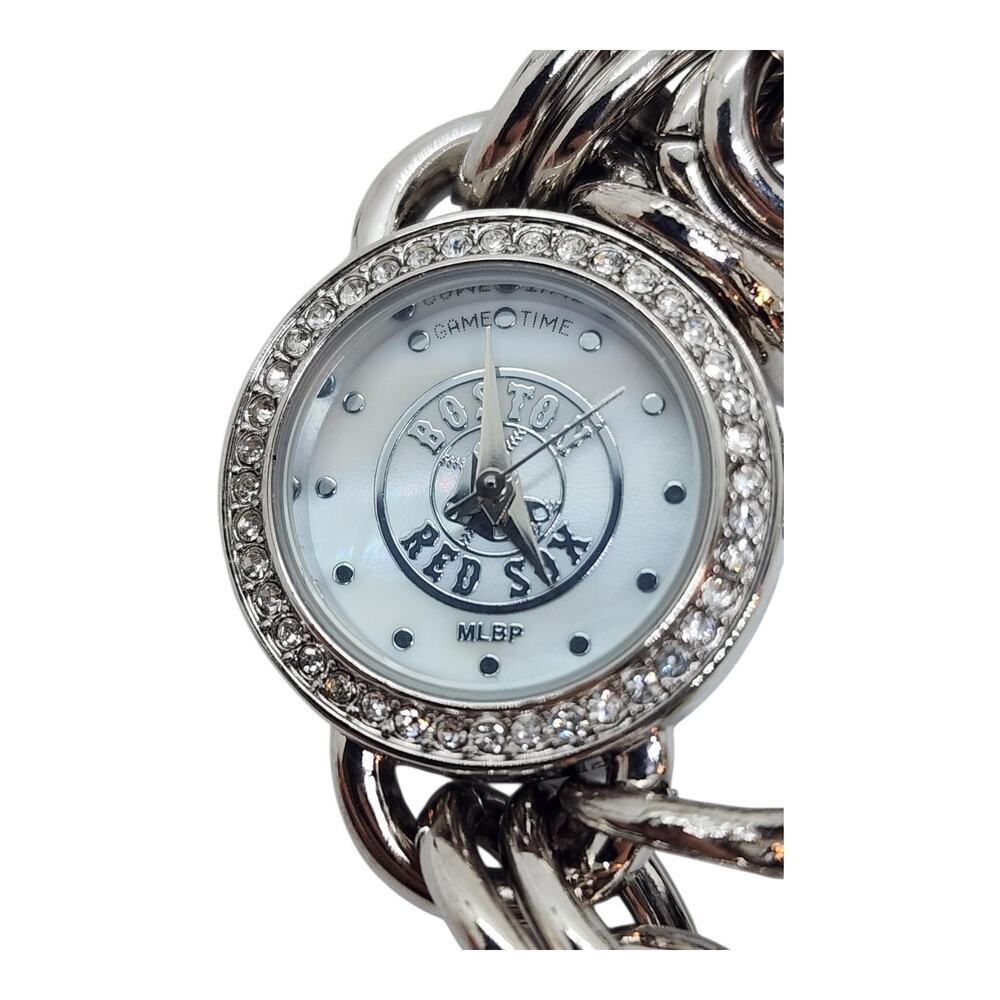 Boston Red Sox Baseball Team Charm Bracelet Watch Womens MLB New Battery Works - Picture 10 of 11